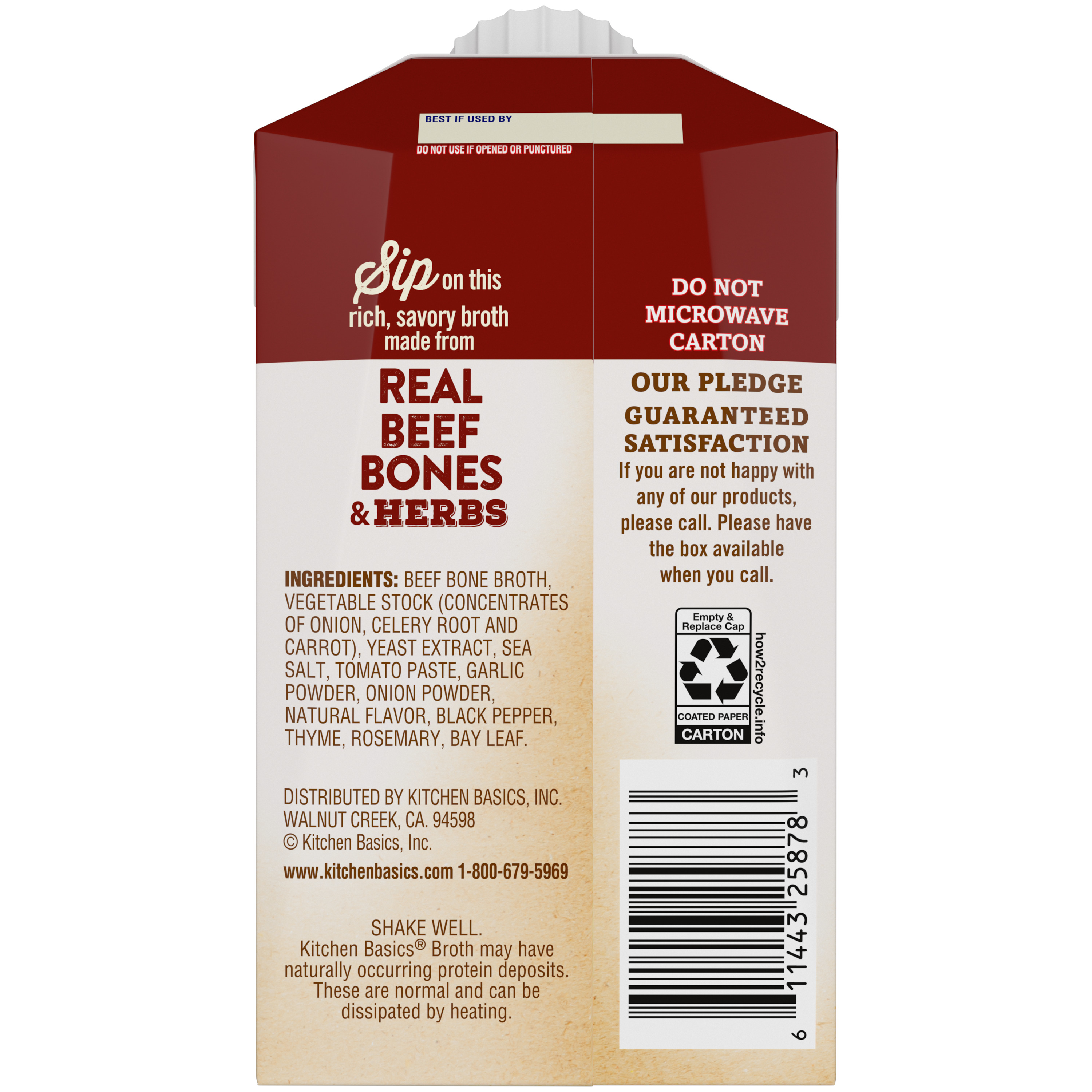 Original Beef Bone Broth, 8.25 oz. Kitchen Basics